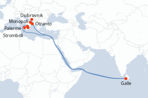 Itinéraire : Méditerranée & mers adjacentes