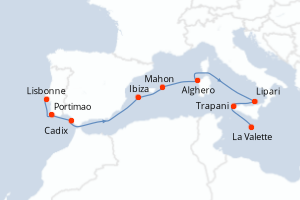 Itinéraire : Méditerranée & mers adjacentes