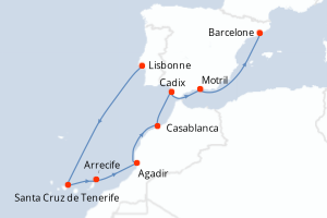Itinéraire : Méditerranée & mers adjacentes
