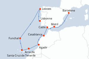 Itinéraire : Europe du Nord & Atlantique NE