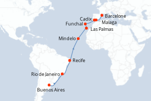 Itinéraire : Méditerranée & mers adjacentes