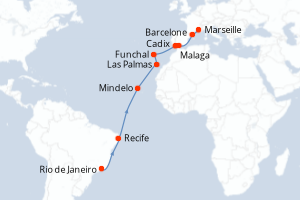 Itinéraire : Méditerranée & mers adjacentes