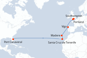 Itinéraire : Europe du Nord & Atlantique NE