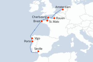 Itinéraire : Europe du Nord & Atlantique NE