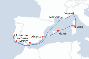 Itinéraire : Méditerranée & mers adjacentes