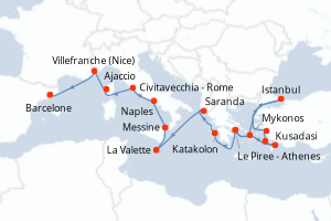 Itinéraire : Méditerranée & mers adjacentes