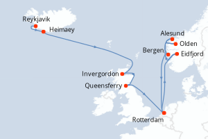Itinéraire : Europe du Nord & Atlantique NE