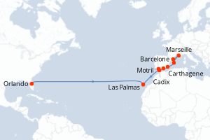 Itinéraire : Méditerranée & mers adjacentes