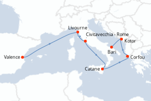 Itinéraire : Méditerranée & mers adjacentes