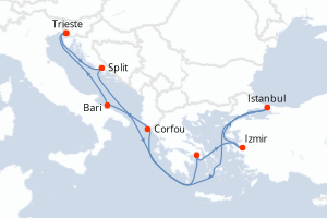 Itinéraire : Méditerranée & mers adjacentes