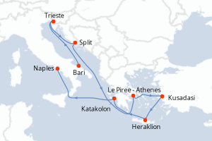 Itinéraire : Méditerranée & mers adjacentes
