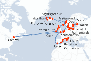 Itinéraire : Europe du Nord & Atlantique NE