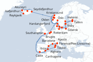 Itinéraire : Europe du Nord & Atlantique NE