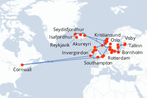 Itinéraire : Europe du Nord & Atlantique NE