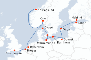 Itinéraire : Europe du Nord & Atlantique NE