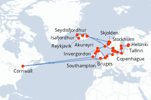 Itinéraire : Europe du Nord & Atlantique NE
