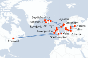 Itinéraire : Europe du Nord & Atlantique NE