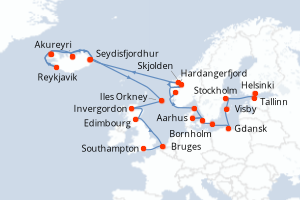 Itinéraire : Europe du Nord & Atlantique NE