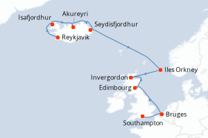 Itinéraire : Europe du Nord & Atlantique NE