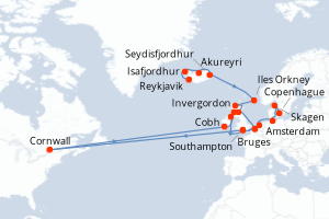 Itinéraire : Europe du Nord & Atlantique NE
