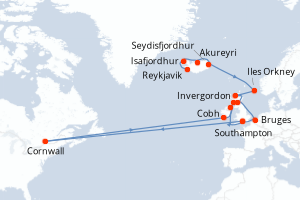 Itinéraire : Europe du Nord & Atlantique NE