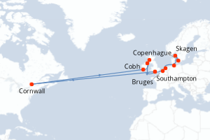 Itinéraire : Europe du Nord & Atlantique NE