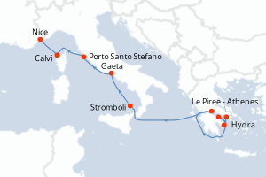 Itinéraire : Méditerranée & mers adjacentes