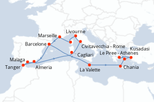 Itinéraire : Méditerranée & mers adjacentes
