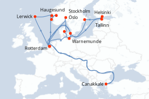 Itinéraire : Europe du Nord & Atlantique NE