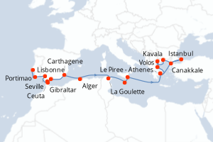 Itinéraire : Méditerranée & mers adjacentes