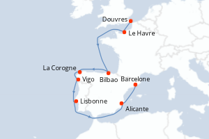 Itinéraire : Méditerranée & mers adjacentes