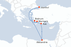 Itinéraire : Méditerranée & mers adjacentes