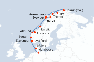 Itinéraire : Europe du Nord & Atlantique NE
