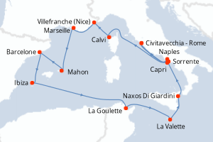 Itinéraire : Méditerranée & mers adjacentes