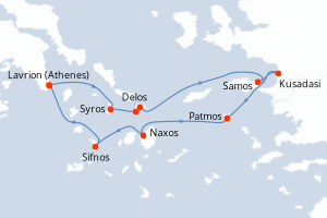 Itinéraire : Méditerranée & mers adjacentes