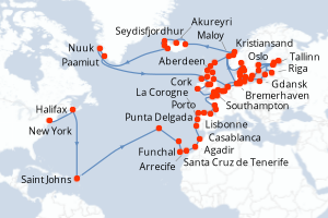 Itinéraire : Europe du Nord & Atlantique NE