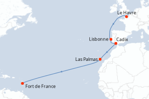 Itinéraire : Europe du Nord & Atlantique NE
