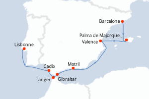 Itinéraire : Méditerranée & mers adjacentes