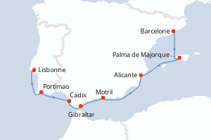 Itinéraire : Méditerranée & mers adjacentes