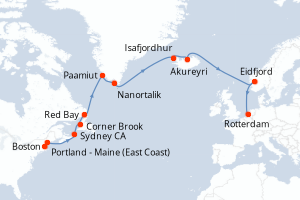 Itinéraire : Europe du Nord & Atlantique NE