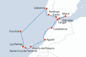 Itinéraire : Europe du Nord & Atlantique NE