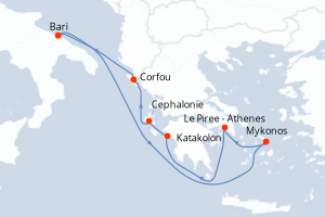 Itinéraire : Méditerranée & mers adjacentes
