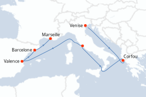 Itinéraire : Méditerranée & mers adjacentes