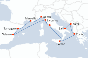 Itinéraire : Méditerranée & mers adjacentes