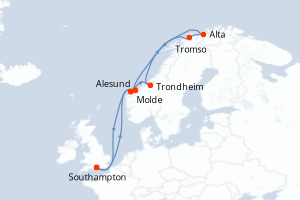 Itinéraire : Europe du Nord & Atlantique NE