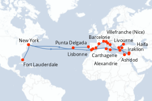 Itinéraire : Méditerranée & mers adjacentes