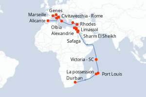 Itinéraire : Méditerranée & mers adjacentes