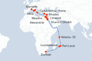 Itinéraire : Méditerranée & mers adjacentes