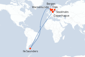 Itinéraire : Europe du Nord & Atlantique NE