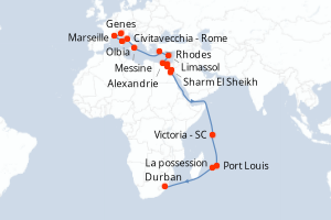 Itinéraire : Méditerranée & mers adjacentes